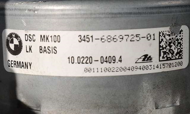 ABS sentral til BMW 3-Serie 2012-2018 (F30/F31/F34) (F30/F31/F34) (BMW|34.51-6 869 725|6 869 726|)