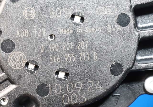 Viskermotor bakrute til VW Golf VI 2008-2012  (BOSCH|0 390 201 207|5K6 955 711 B|)