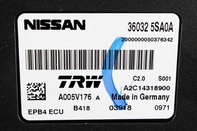 Styreenhet elektrisk parkbrems (EPB - Electric Parking Brake) til Nissan Leaf 2018-->> (Type II)  (NISSAN|36032-5SA0A|)