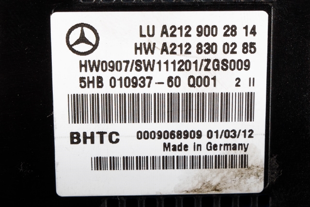 Varmeapparat betjening til Mercedes E-Klasse 2009-2013 (Fase 1) (W212) (W212) (MERCEDES|A 212 900 28 14|)