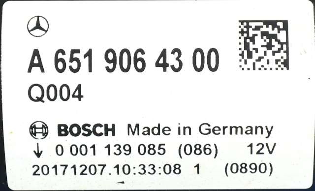 Starter diesel til Mercedes Vito 2014-->> (W447) (W447) (BOSCH|0 001 139 085|A 651 906 43 00|)