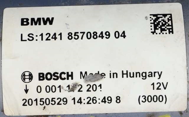 Starter til BMW 1-Serie 2015-2019 (Fase 2) (F20/F21) (F20/F21) (BOSCH|0 001 172 201|12.41-8 570 849|)