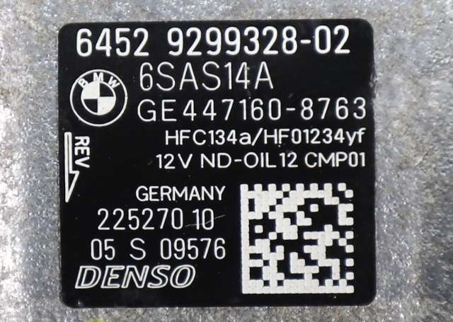 Aircondition kompressor til BMW 1-Serie 2015-2019 (Fase 2) (F20/F21) (F20/F21) (DENSO|447160-8763|64.52-9 299 328|)