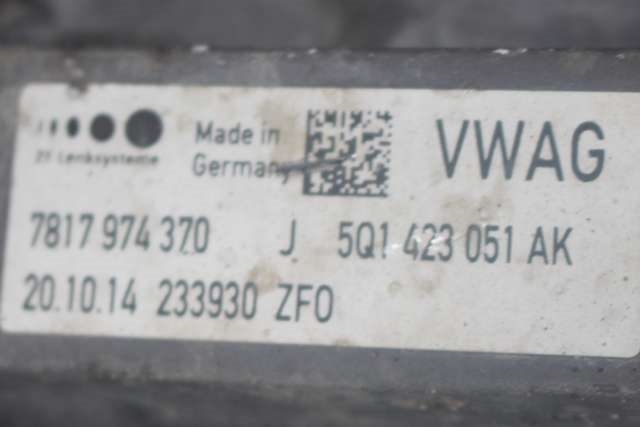 Tannstang elektrisk til Audi A3 2012-2016 (Type III, Fase 1)  (VAG|5Q1 423 051 AK|5Q0 909 144 R|)