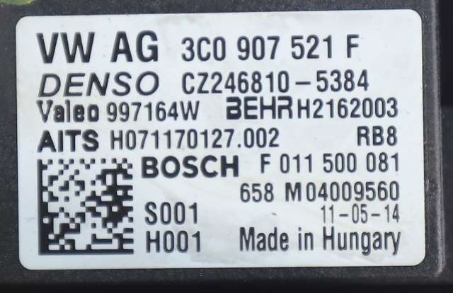 Varmeapparat motor til VW Tiguan 2011-2016 (Type I, Fase 2) (VAG|3C1 820 015 Q|)