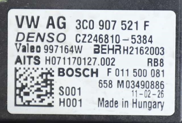 Varmeapparat motor til Škoda Octavia 2009-2013 (Type II, Fase 2) (VAG|1K1 820 015 J|)