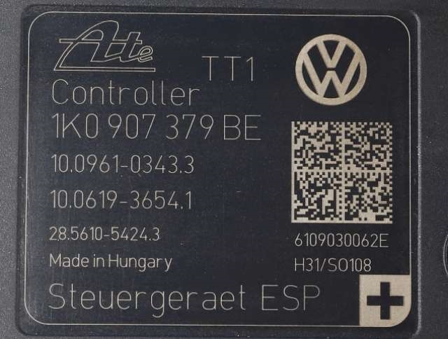 ABS sentral til VW Golf VI 2008-2012  (VAG|1K0 614 517 CP|1K0 907 379 BE|)