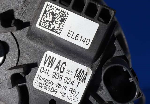 Dynamo diesel til Škoda Octavia 2017-2020 (Type III, Fase 2)  (BOSCH|F 000 BL0 8M8|04L 903 024 T. 14 VOLT - 140 AMP|)