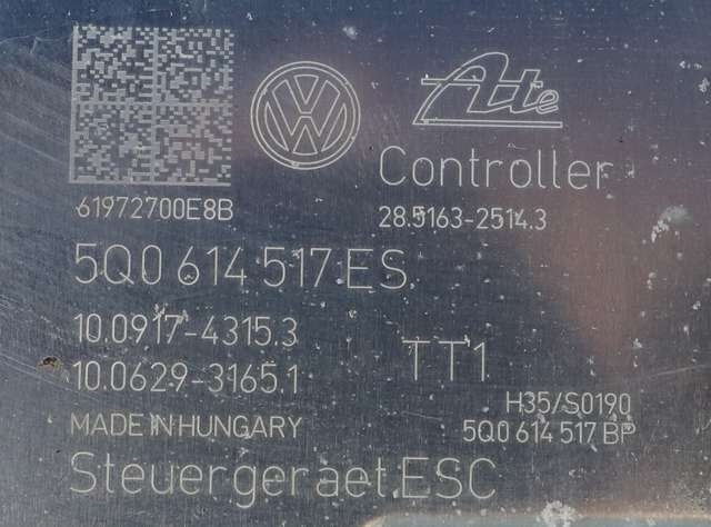 ABS sentral til Škoda Octavia 2017-2020 (Type III, Fase 2)  (VAG|5Q0 614 517 ES|)