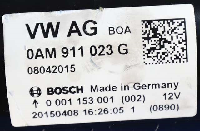Starter diesel til VW Touran 2010-2015 (Type I, Fase 3)  (BOSCH|0 001 153 001|0AM 911 023 G|)