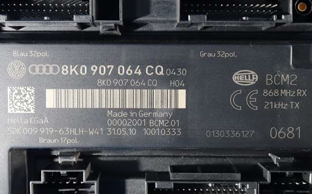 Styreenhet comfort (BCM) til Audi A4 2007-2014 (Type IV) (B8) (B8) (VAG|8K0 907 064 CQ|)