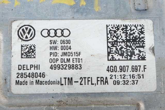 Styreenhet lys (LCM - Light Control Module) til VW Passat 2015-2019 (Fase 1) (B8) (B8) (VAG|4G0 907 697 F|)