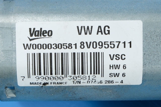 Viskermotor bakrute til Audi A3 2012-2016 (Type III, Fase 1) (VAG|8V0 955 711|)