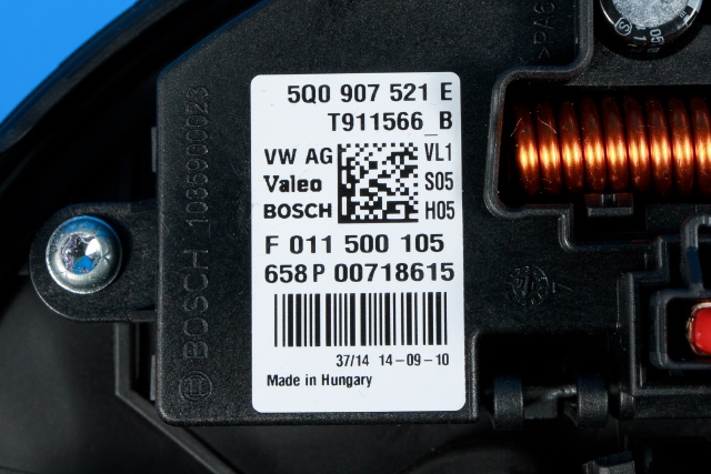 Varmeapparat motor til Audi A3 2012-2016 (Type III, Fase 1) (VAG|5Q1 819 021 B|)