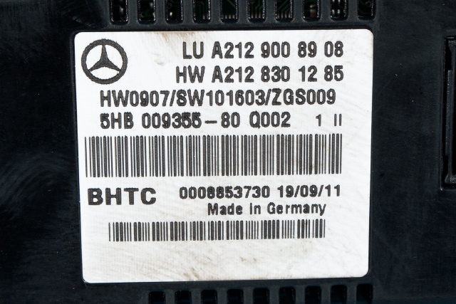 Varmeapparat betjening til Mercedes E-Klasse 2009-2013 (Fase 1) (W212) (W212) (MERCEDES|A 212 900 89 08|)