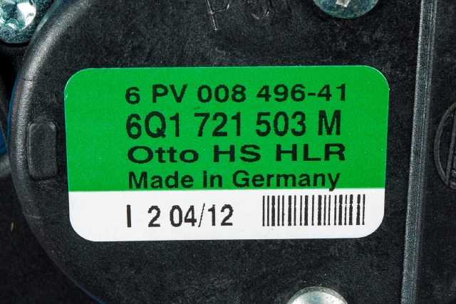 Pedal gass til Audi A1 2010-2014 (Type I, Fase 1)  (HELLA|6PV 008 496-41|6Q1 721 503 M|)