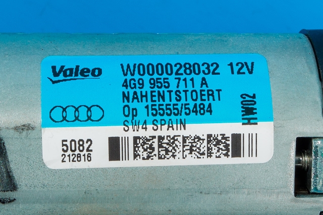 Viskermotor bakrute til Audi A1 2010-2014 (Type I, Fase 1)  (VAG|4G9 955 711 A|)