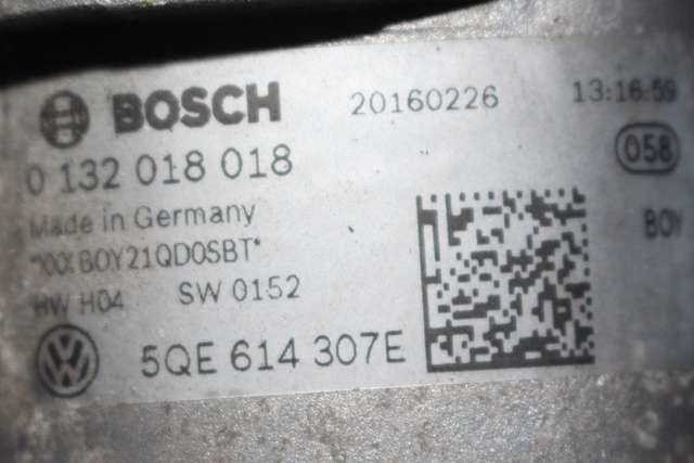 Motorrom diverse til VW Passat 2015-2019 (Fase 1) (B8) (B8) (BOSCH|0 132 018 018|5QE 614 307 E.|)