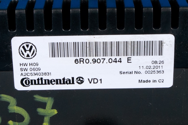 Varmeapparat betjening til VW Polo 2009-2014 (Type V, Fase 1) (VAG|6R0 907 044 E|)