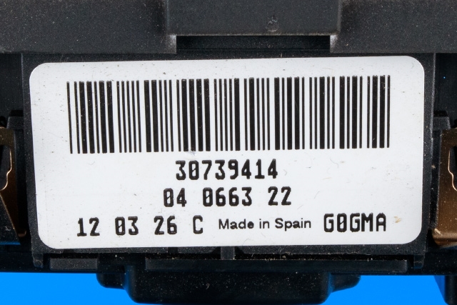 Bryter lys til Volvo V70 2007-2013 (Type III, Fase 1)  (VOLVO|30739414|)