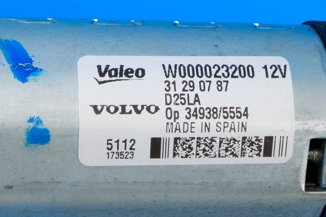 Viskermotor bakrute til Volvo V70 2007-2013 (Type III, Fase 1)  (VOLVO|31290787|)