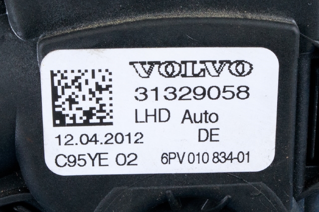 Pedal gass til Volvo V70 2007-2013 (Type III, Fase 1)  (HELLA|6PV 010 834-01|31329058|)