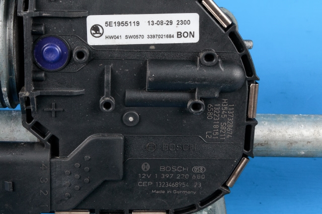 Viskermotor frontrute komplett m/overføring til Škoda Octavia 2013-2016 (Type III, Fase 1)  (VAG|5E1 955 023 A|)