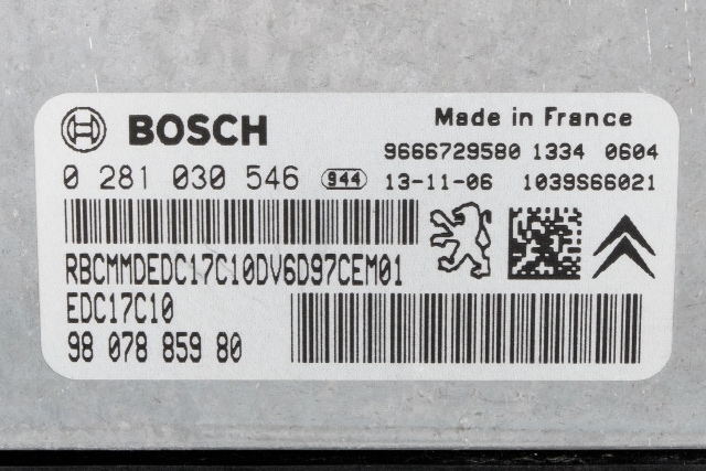 Styreenhet motor til Citroën Berlingo 2008-2015 (Type II, Fase 1)  (BOSCH|0 281 030 546|98 078859 80|)