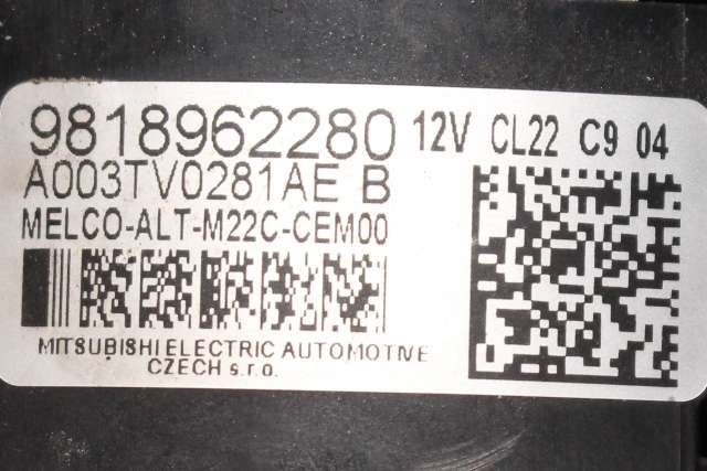 Dynamo diesel til Peugeot Partner 2019-->> (Type III) (MITSUBISHI|A003TV0281AE|98 189622 80. 12 VOLT - CL22|)
