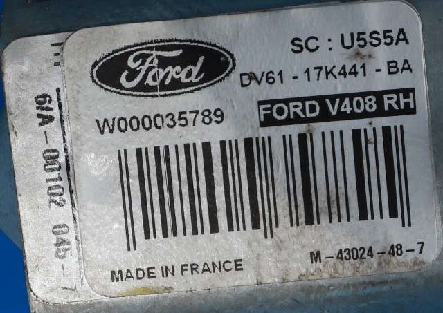 Viskermotor bakrute høyre til Ford Transit Connect 2013-2018 Type II, Fase 1 (VALEO|W000035789|DV61-17K441-BA|)