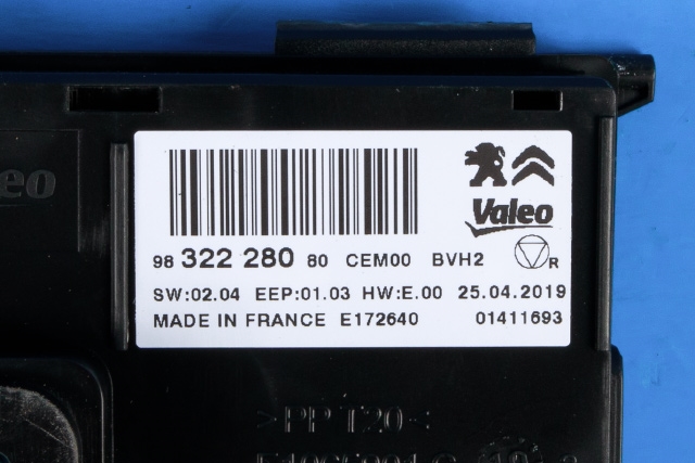 Styreenhet klima/aircondition til Toyota Proace 2016-->> (Type II) (PSA|98 322280 80|)