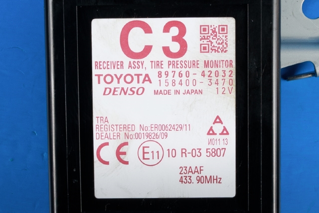 Sensor dekktrykk til Toyota RAV4 2016-2019 (Type IV, Fase 2)  (DENSO|158400-3470|89760-42032|)