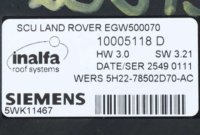 Styreenhet takluke til Land Rover Discovery 2009-2017 (Type IV) (LAND ROVER|EGW500070|)