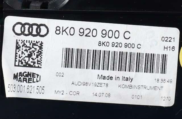 Instrumentpanel til Audi A4 2007-2014 (Type IV) (B8) (B8) (VAG|8K0 920 900 C|)