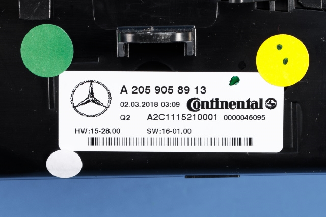 Varmeapparat betjening til Mercedes GLC 2015-2022 (X253) (X253) (MERCEDES|A 205 905 89 13|)