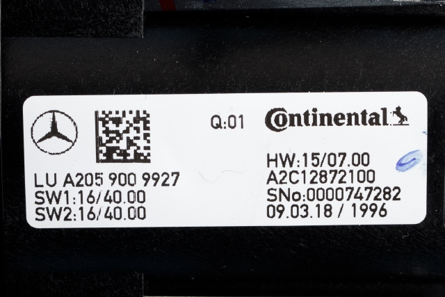 Bilstereo navigasjon betjeningspanel til Mercedes GLC 2015-2022 (X253) (X253) (MERCEDES|A 205 900 99 27|)