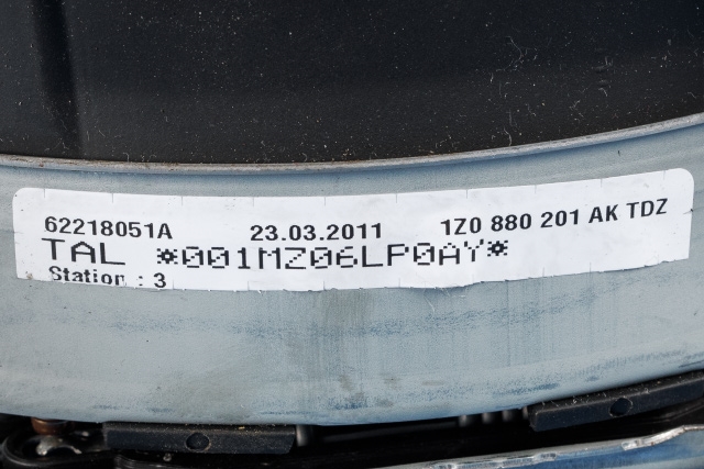 Airbag rattpute til Škoda Superb 2008-2015 (Type II)  (VAG|1Z0 880 201 AK|)