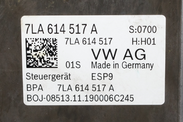 ABS sentral til VW Transporter / Caravelle 2019-->> (T6.1) (T6.1) (VAG|7LA 614 517 A|)