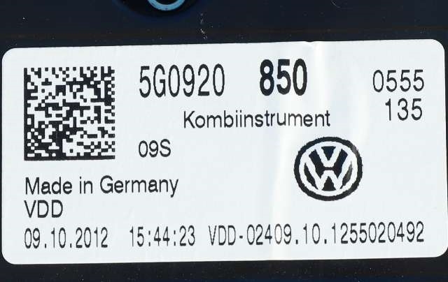 Instrumentpanel til VW Golf VII 2012-2017 (Fase 1)  (VAG|5G0 920 850|)