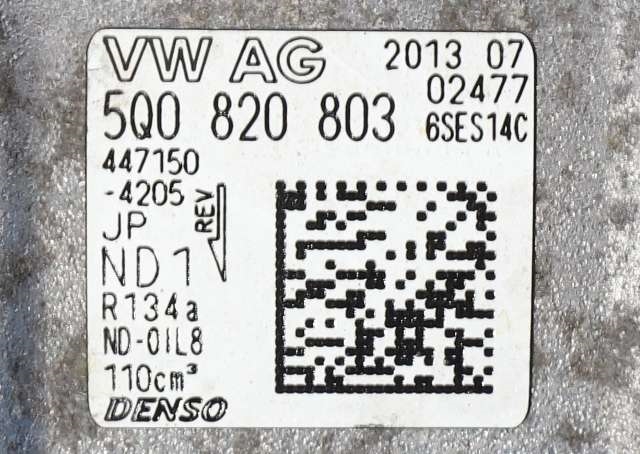 Aircondition kompressor til VW Golf VII 2012-2017 (Fase 1)  (DENSO|447150-4205|5Q0 820 803|)