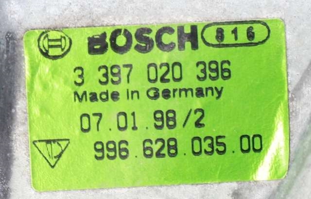 Viskermotor frontrute komplett m/overføring til Porsche 911 1998-2005 (996) (996) (BOSCH|0 390 241 350|996.628.035.00|)
