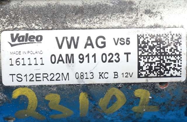 Starter til VW Golf VI 2008-2012  (VALEO|TS12ER22M|0AM 911 023 T|)