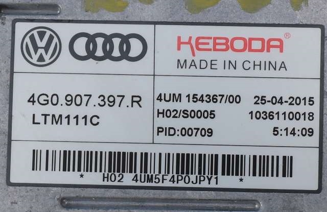 Styreenhet xenon/ballast til Audi Q3 2015-2018 (Type I, Fase 2) (VAG|4G0 907 397 R|)