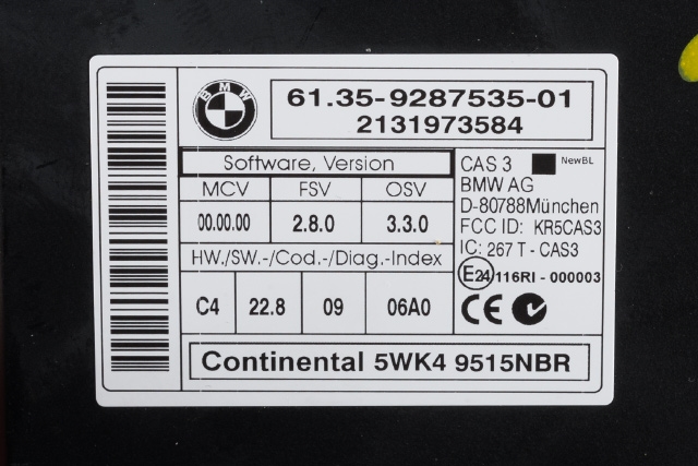 Styreenhet diverse til BMW X1 2009-2015 (E84) (E84) (BMW|61.35-9 287 535|)