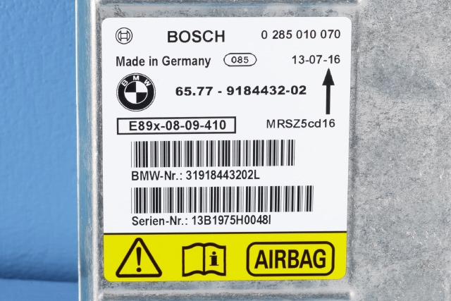 Styreenhet airbag hovedsensor til BMW X1 2009-2015 (E84) (E84) (BOSCH|0 285 010 070|65.77-9 184 432|)