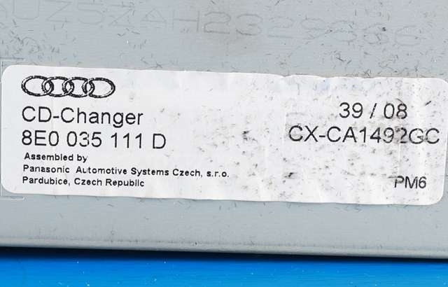Bilstereo CD-veksler til Audi A3 2009-2012 (Type II, Fase 2) (VAG|8E0 035 111 D|)