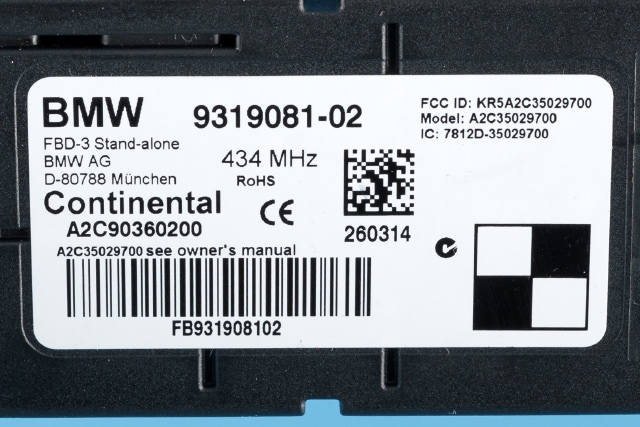 Styreenhet diverse til BMW i3 2013-2022 (BMW|9 319 081|)