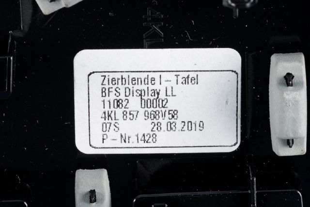 Deksel til Audi e-tron 2018-->>  (VAG|4KL 857 968|)