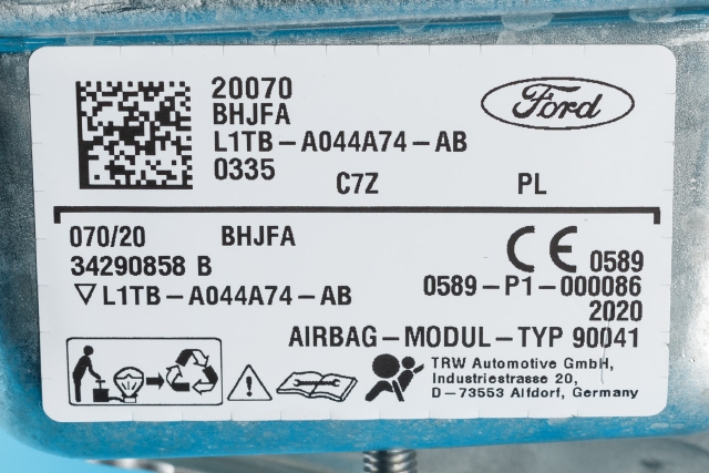 Airbag passasjer til Ford Puma 2019-->>  (FORD|L1TB-A044A74-AB|)
