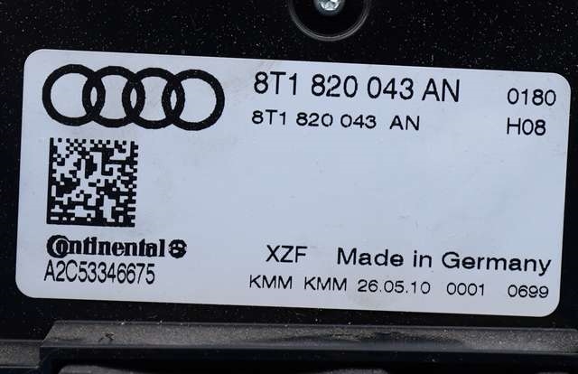 Varmeapparat betjening til Audi A4 2007-2014 (Type IV) (B8) (B8) (VAG|8T1 820 043 AN|)